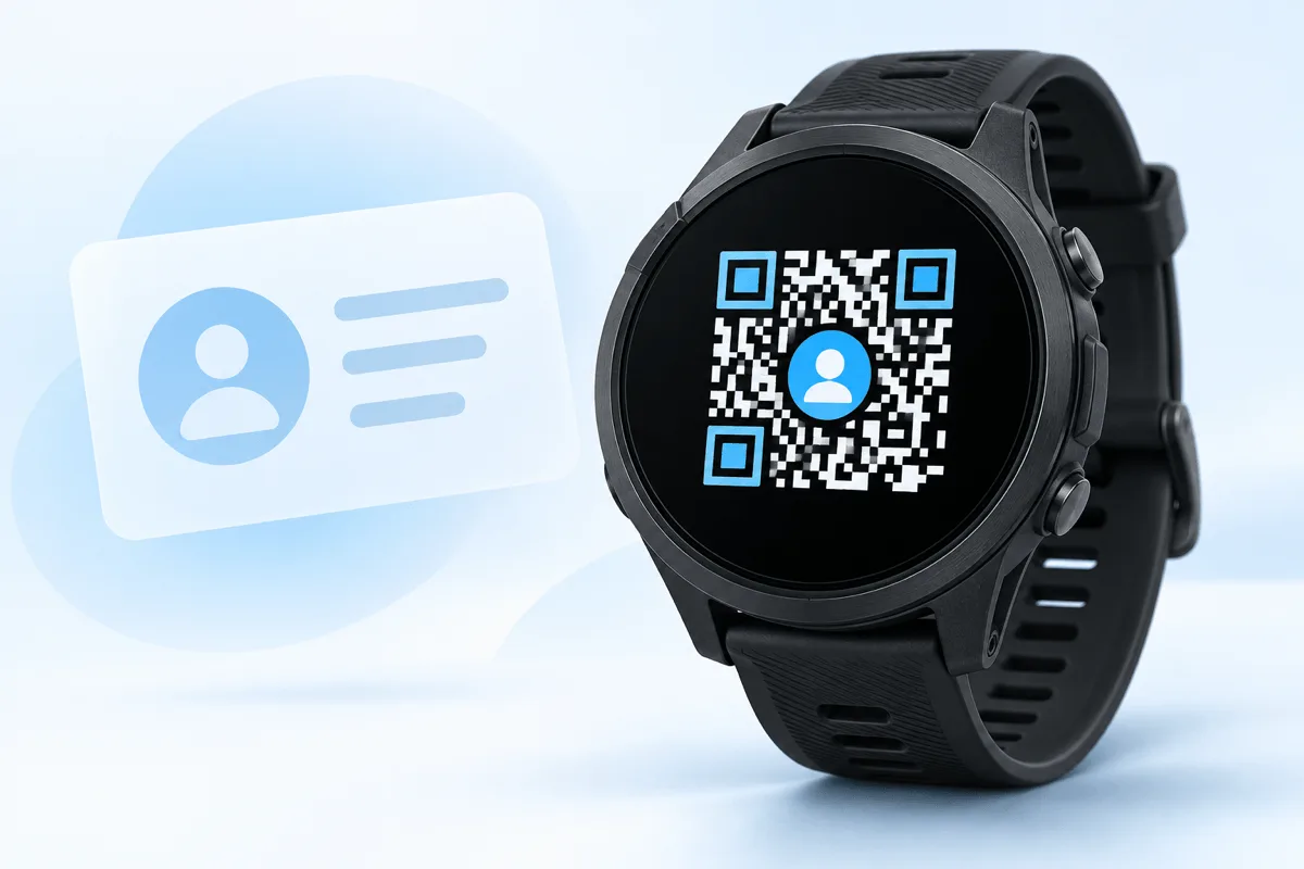 Come creare un QR di contatto vCard per Garmin